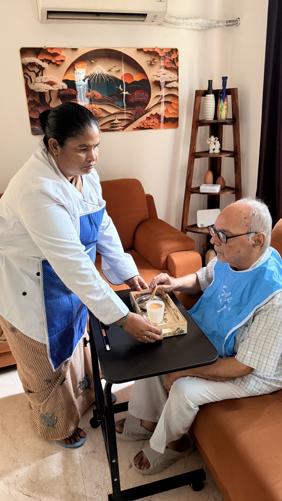 Specialized senior room interior showing accessibility and care readiness